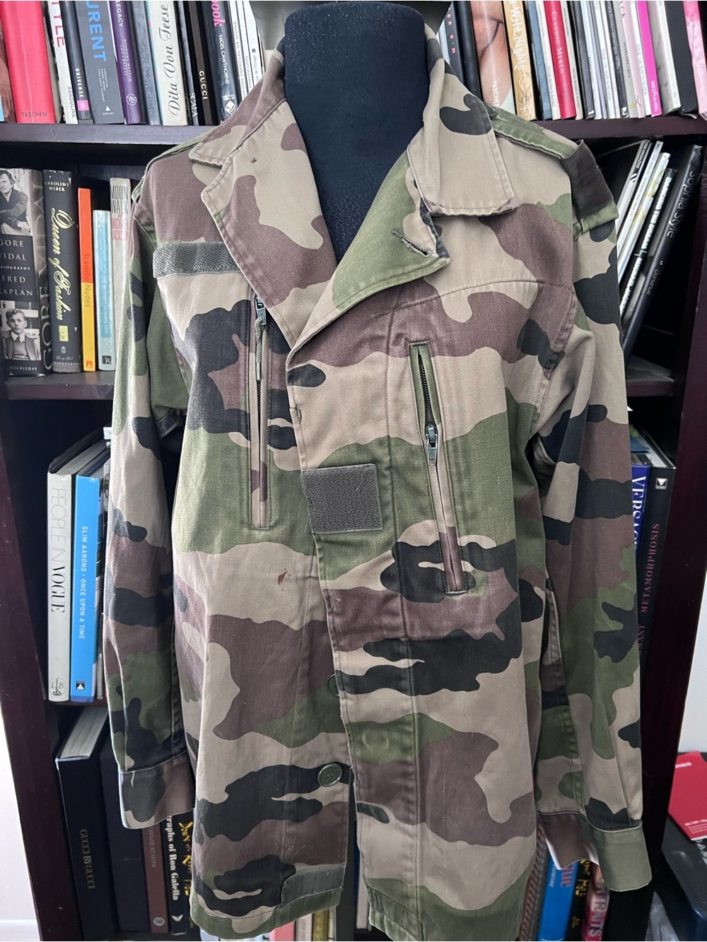Vintage Camouflage Bomber Jacket - Green, Brown, Black
